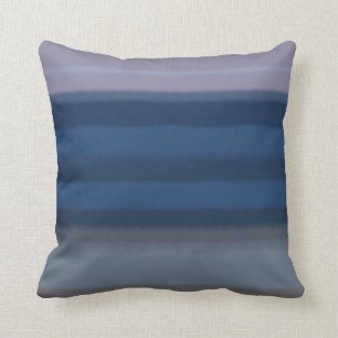 Coussin mou de rayures bleues