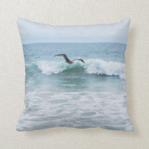 Coussin Mouette à la plage en Californie