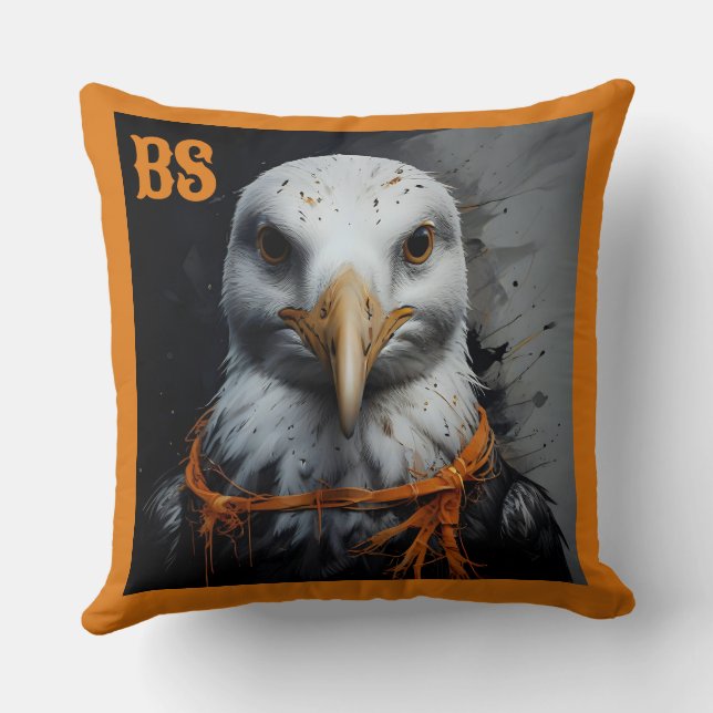 Coussin Mouette éffrayante d'Halloween déguisée (Verso)