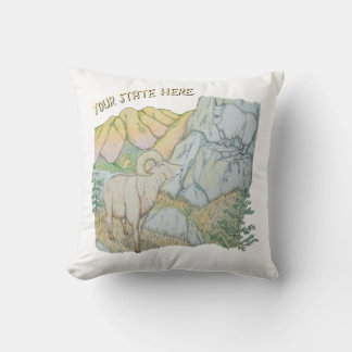 Coussin Mouflon et chèvre de montagne