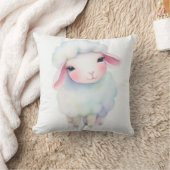 Coussin Mouflon mignon d'aquarelle douce (Couverture)