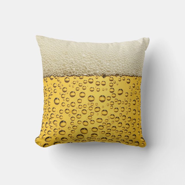 Coussin Mousse et bulles de chope à bière (Recto)