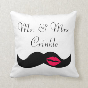 Coussin Moustache et lèvres