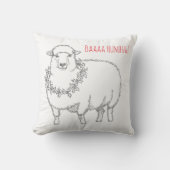 Coussin Mouton avec houx (Recto)