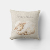 Coussin Mouton Doux et Fluffy Endormi (Recto)