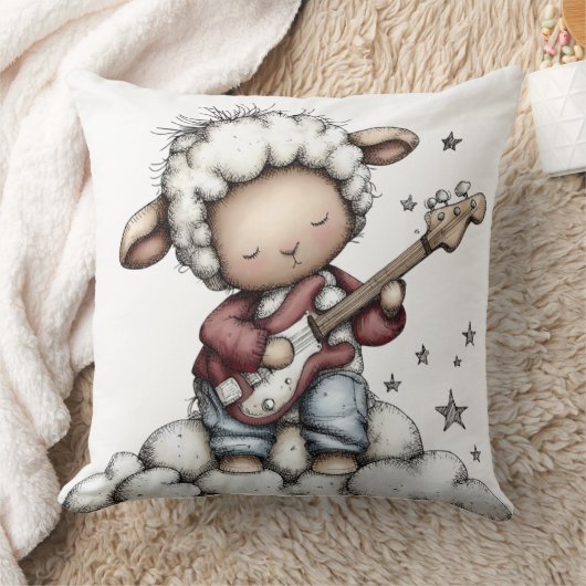 Coussin Mouton Mignon Fantaisiste (Couverture)