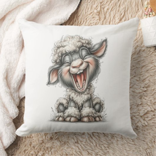 Coussin Mouton Mignon Fantaisiste (Couverture)