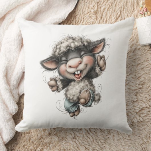 Coussin Mouton Mignon Fantaisiste (Couverture)