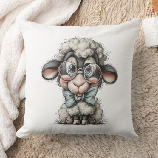 Coussin Mouton Mignon Fantaisiste (Couverture)
