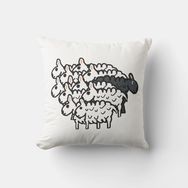 Coussin Mouton noir (Recto)