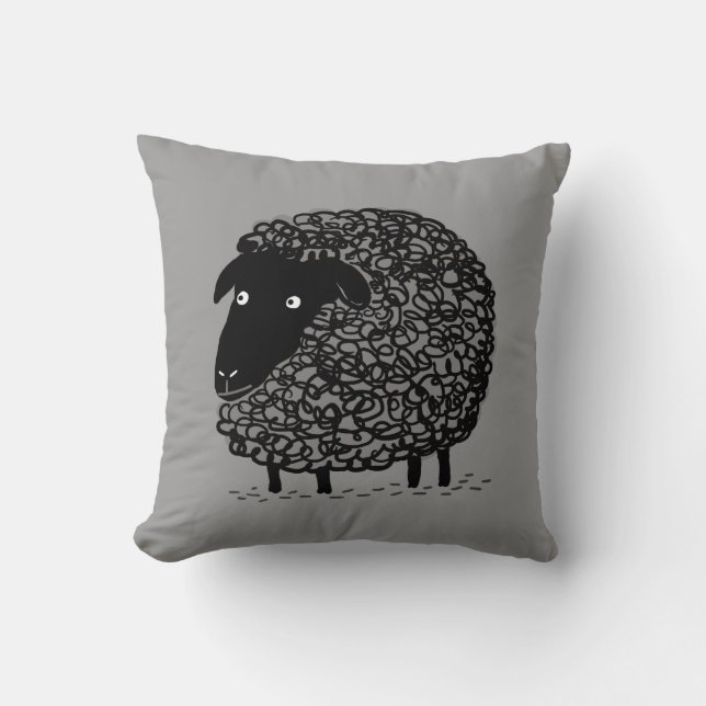 Coussin Mouton noir (Recto)