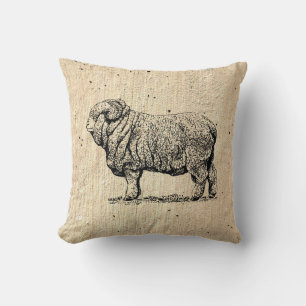 Coussin Mouton vintage