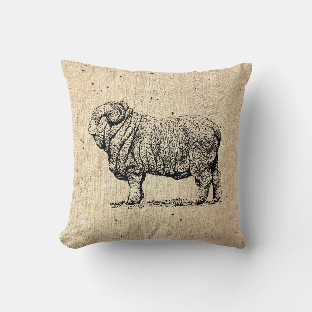 Coussin Mouton vintage (Recto)