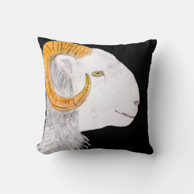 Coussin Moutons avec cornes (Recto)