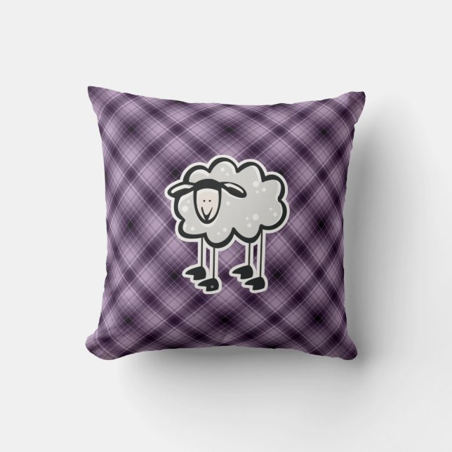 Coussin Moutons pourpres (Recto)