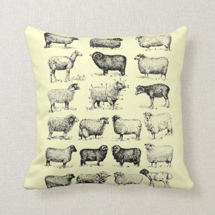 Coussin Moutons vintages