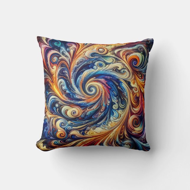 Coussin Mouvement coloré Art Abstrait (Recto)