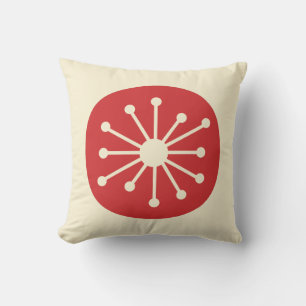 Coussin Moyen-siècle moderne de l'ère atomique Rétro minim