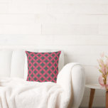Coussin Moyenne Du Siècle Géométrique Rétro Moderne Rose C<br><div class="desc">Ce motif mi-mod rétro en rose fait une déclaration amusante et colorée pour votre maison. Coordonner les éléments disponibles.</div>