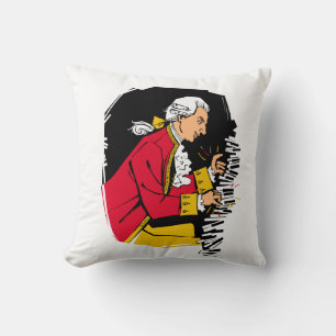 Coussin Mozart joue le piano