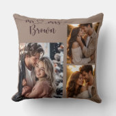 Coussin Mr & Mrs Personalized Photo Throw Pillow (Recto)