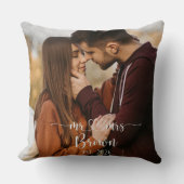 Coussin Mr & Mrs Personalized Photo Throw Pillow (Recto)