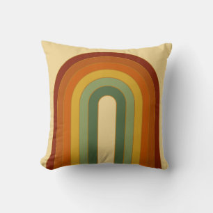 Coussin Muet Retro Arc-en-ciel beige