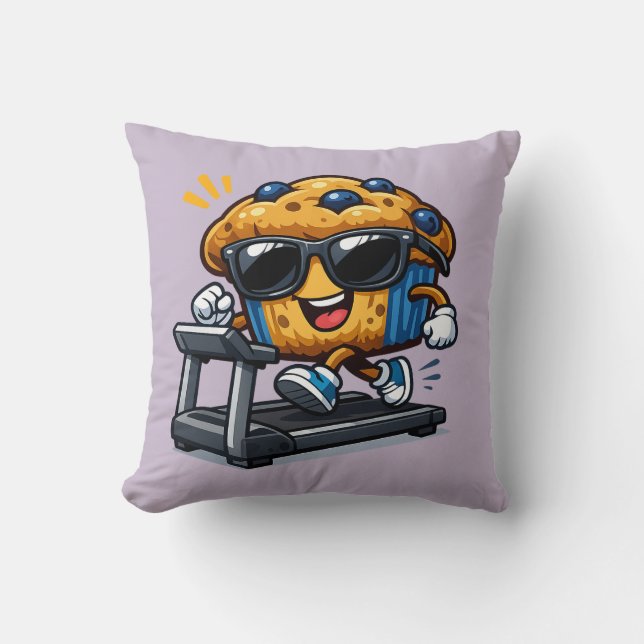 Coussin Muffin sur tapis roulant (Recto)
