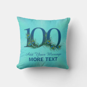 Coussin Mug de siècle personnalisé élégant 100e anniversai