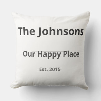 Coussin Mug Familial Personnalisé – Nom de Famille & Année