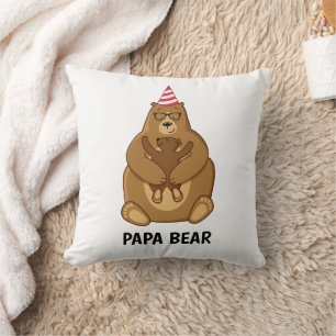 Coussin Mug spécial cadeau de la fête des pères Ourson Pap
