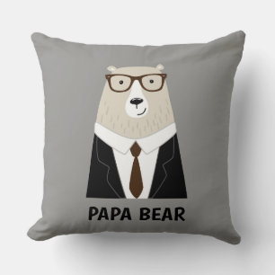 Coussin Mug spécial cadeau de la fête des pères Ourson Pap