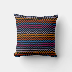 Coussin Multicolor Chevron Zigzag Stripe Motif 20