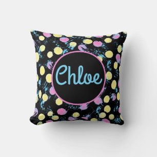 Coussin Multicolore de peinture Confetti personnalisé
