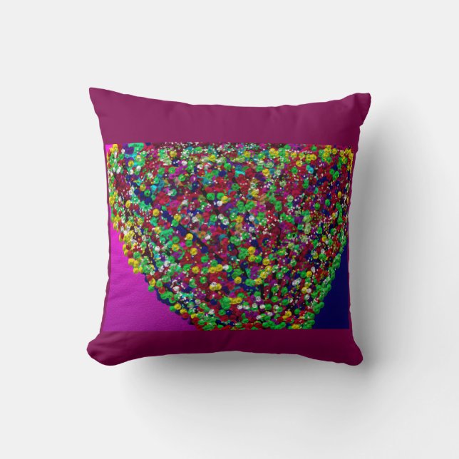 Coussin Multicolored Tree Between Worlds (Recto)