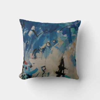 Coussin Mur abstrait multicolore