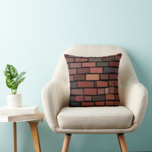 Coussin Mur de briques coloré