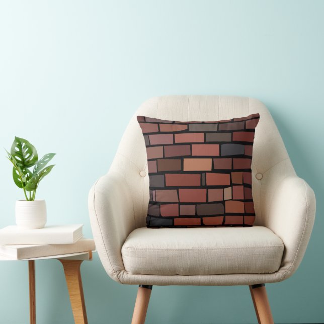 Coussin Mur de briques coloré (Chaise)
