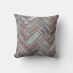 Coussin Mur en brique de béton Brown et gris