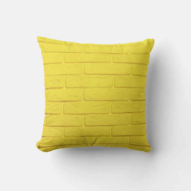 Coussin mur en brique jaune (Recto)