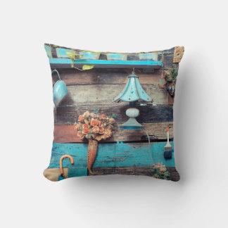 Coussin Mur vintage en bois décoré à la maison