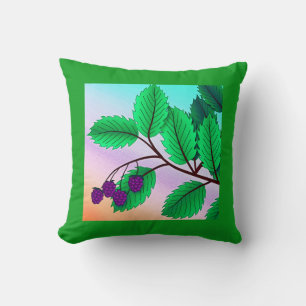 Coussin Mûres sur une branche