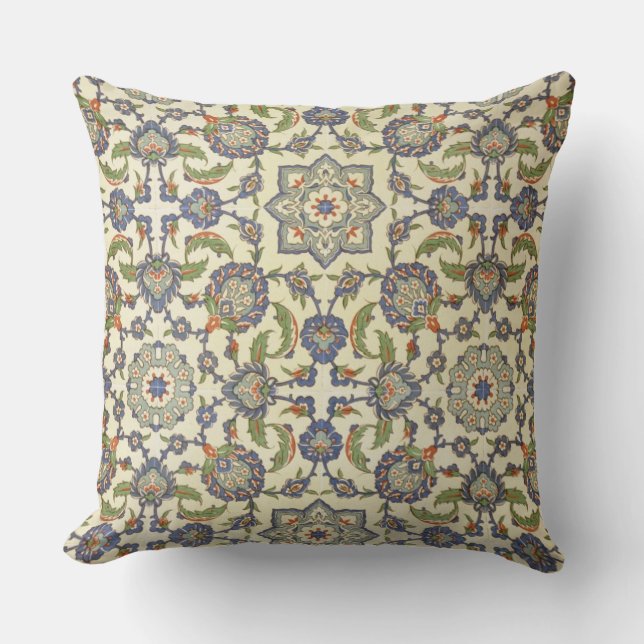 Coussin Murez les tuiles de Qasr Rodouan, 'd'art arabe (Recto)