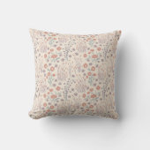 Coussin Murmures de fleurs sauvages printanières (Recto)