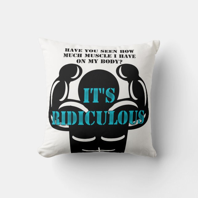 Coussin muscles si forts que c'est ridicule drôle (Recto)