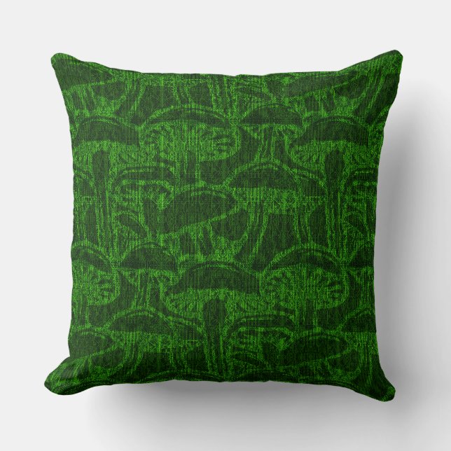 Coussin Mushroom story pattern throw pillow (Recto)