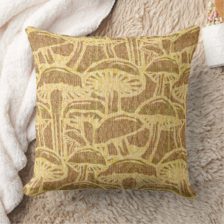 Coussin Mushroom story pattern throw pillow