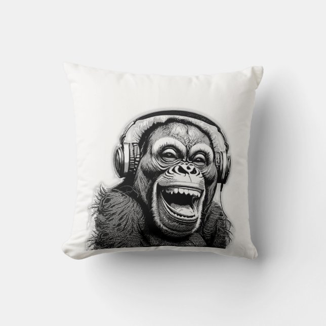 Coussin Music Ape (Recto)