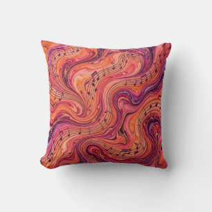 Coussin Musical Notes Sunset