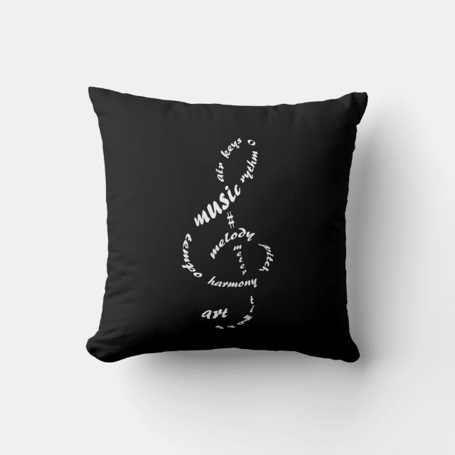 Coussin musique à mes oreilles (Recto)